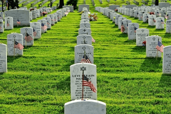 230,000 US flags at Arlington National Cemetery in Memorial Day