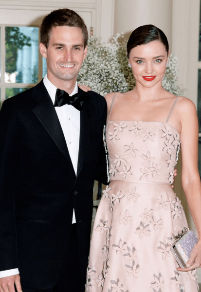 33 Years old Supermodel and 26 year old Snapchat Founder Evan Spiegel Photo Source: usmagazine.com