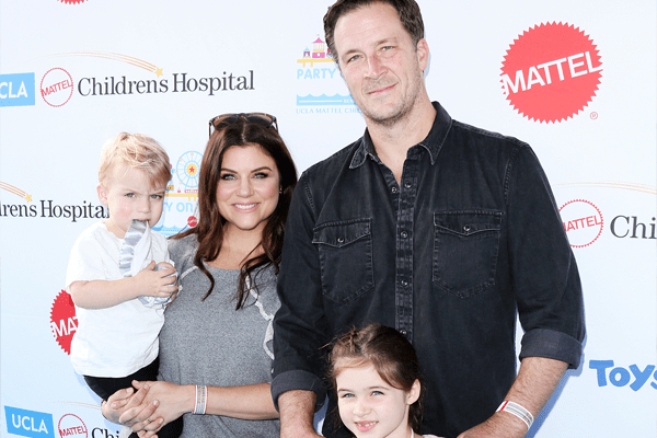 Tiffani Thiessen, Brady Smith, Son Holt and daughter Harper