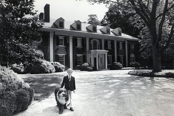 7 year old JohN Dickerson at his Merrywood Mansion