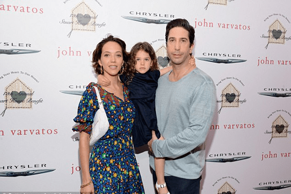 David Schwimmer with his wife Zoe Buckman and daughter Cleo Buckman Schwimmer