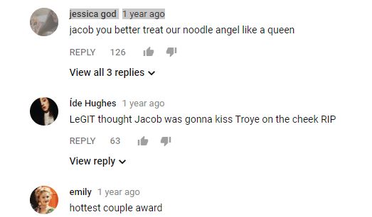 The couple fans commented on their video