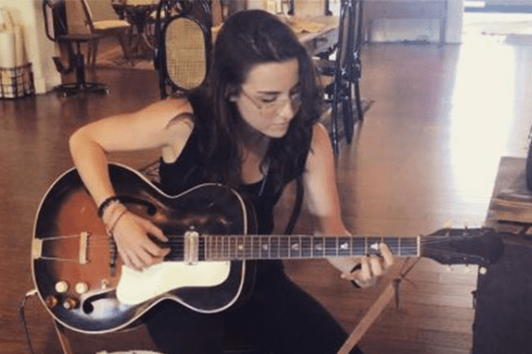 Allison playing 1959 vintage Kay guitar