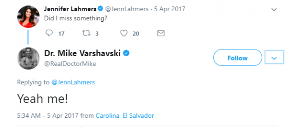 Dr mike and Jennifer Tweets