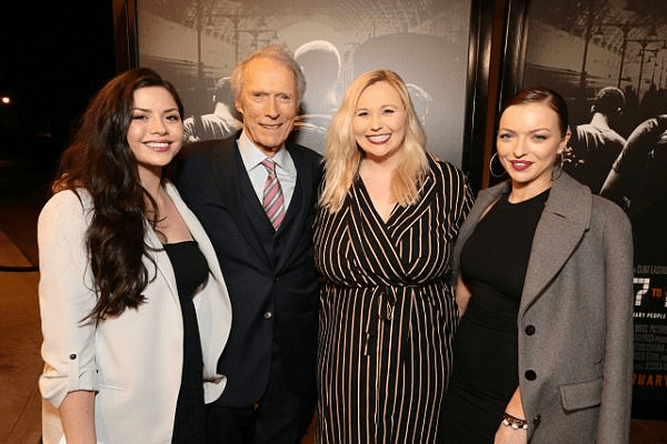 Kathryne Eastwood with her father and sisters