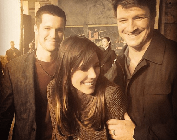 Nathan Fillion with girlfriend Krista