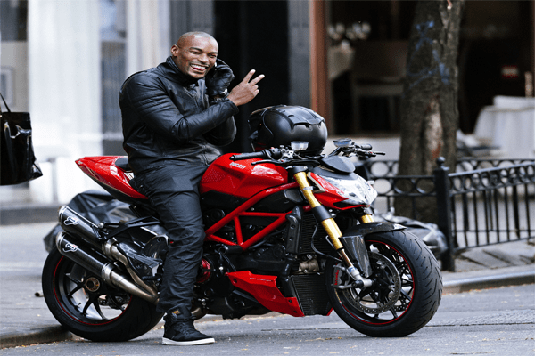 Tyson Beckford net worth includes his Ducati Bike