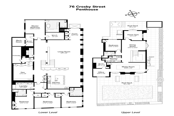 Floor plan of Kelly penthouse
