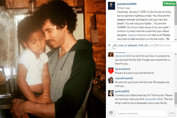 Jussie Smollett with his father Joel Smollett