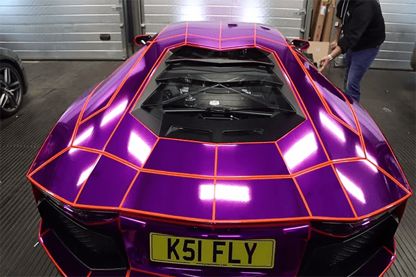 dejis brother ksi purple lamborghini