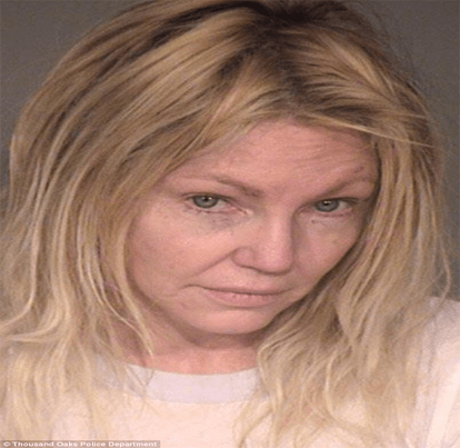 Heather mugshot after being arrested