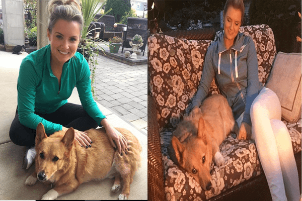 Jillian Mele wiith her dog.