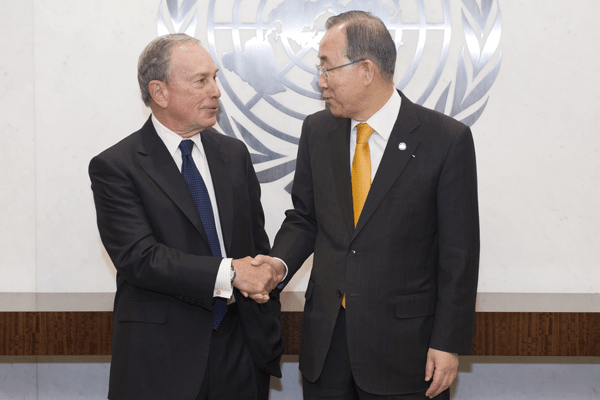Mike Bloomberg with Ban Ki Moon