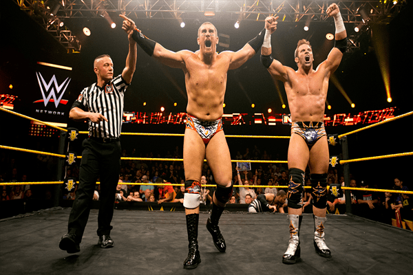 Mojo Rawley wrestling in NXT.