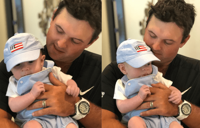 Barrett Benjamin Reed with his father Patrick Reed 