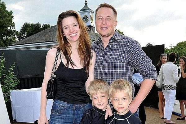 Elon Musk with his sons