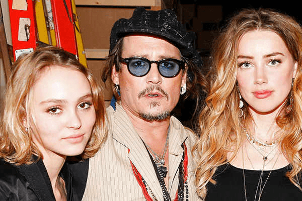Johnny Depp, amber heard and Lily-Rose Depp