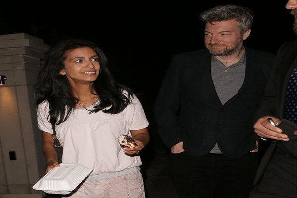 A picture of Charlie Brooker and his wife Konnie Huq in Camden on June 6,2016