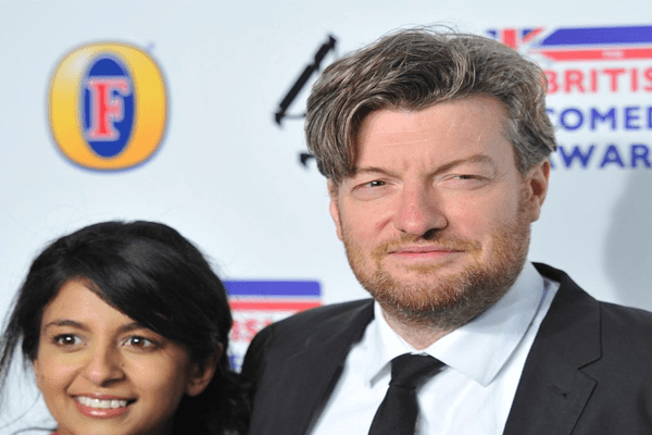 Konnie Huq and Charlie Brooker