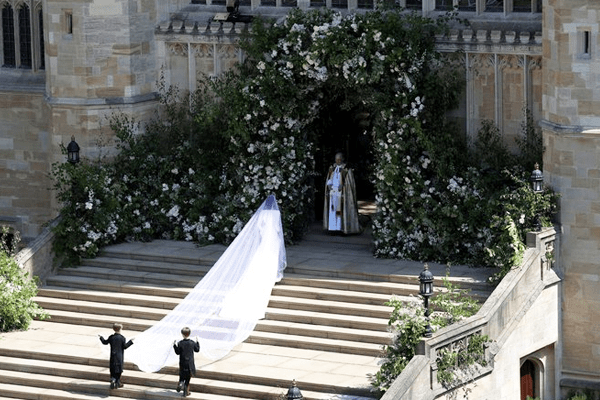 Meghan Markle arriving for her wedding