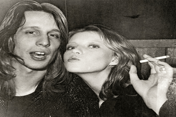 A picture of young model Bebe Buell & her then boyfriend Todd Rundgren
