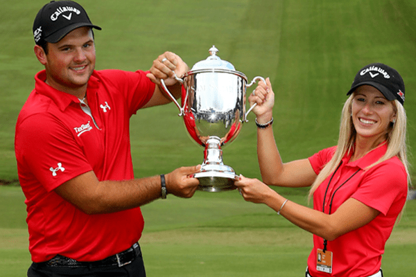 Patrick Reeds with wife Justine Karain