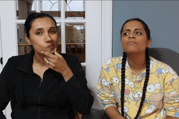 A picture of the famous Vloggers , Tina Singh & Lilly Singh