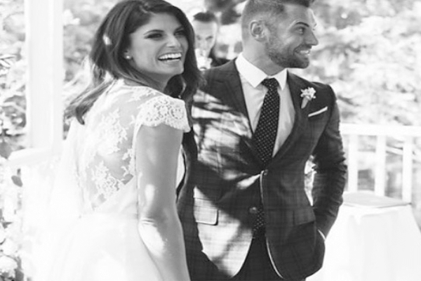 Zoe Ventura with her hubby Daniel MacPherson on her wedding