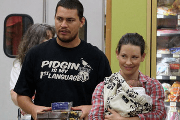 Photos of Kahekili Kali, son of Evangeline Lilly and Norman Kali