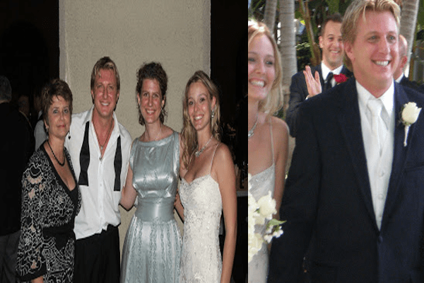 wedding pictures of William Zabka with his wife Stacie Zabka