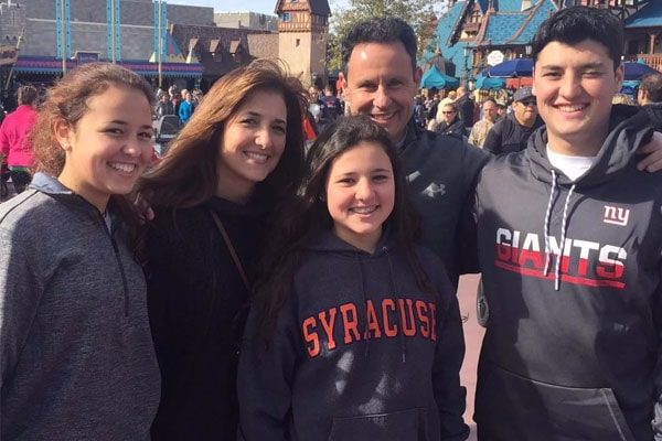 Brian Kilmeade with his wife and children