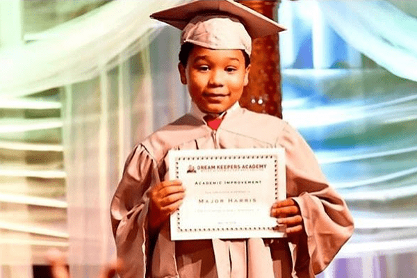 Photo Major Philant Harris during his Elementary School graduation