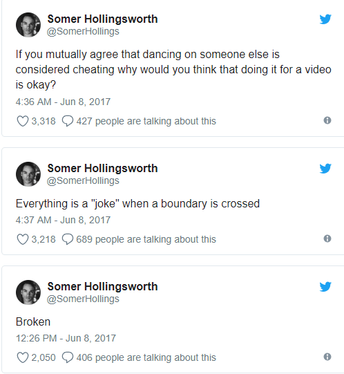 Tana Mongeau's ex-boyriend Somer Hollingsworth break up over Twitter