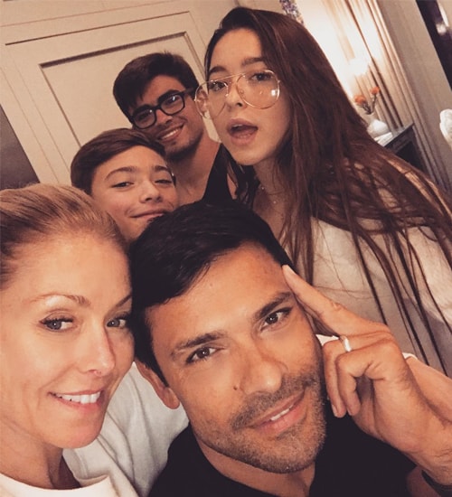 Mark Consuelos and Wife Kelly Ripa With their Three children - Michael Joseph, Lola Grace and Joaquin Consuelos.