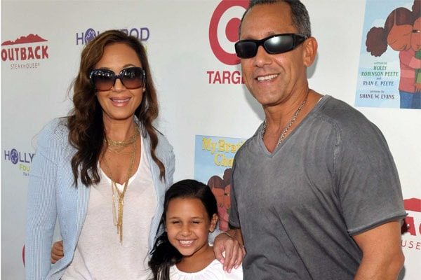 Angelo Pagan and Leah Remini With their beautiful daughter Sofia Bella