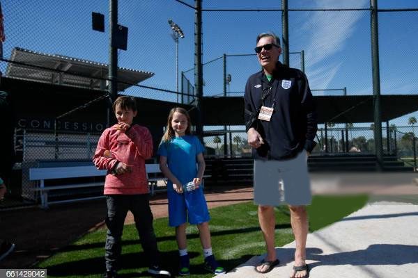 Billy Beane with his twins Kids