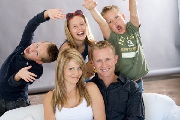 Candace Cameron Veleri and three children 