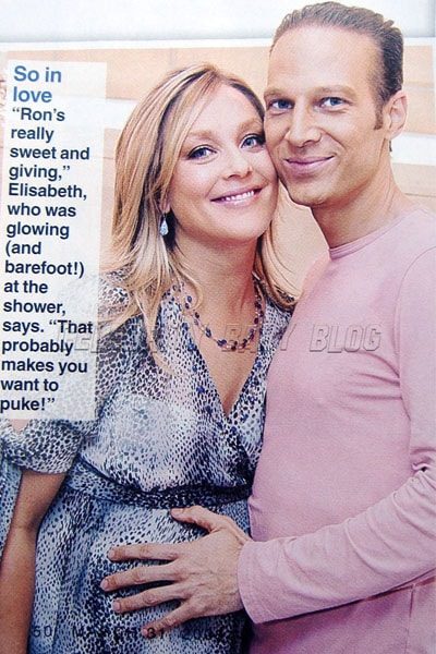 Pregnant Elisabeth Rohm and husband Ron Wooster