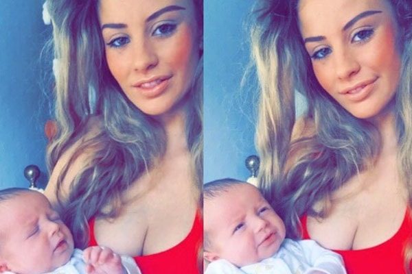 Chloe Ayling with son, Ashton