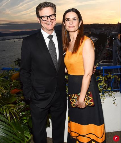 Colin Firth with his wife Livia Giuggioli