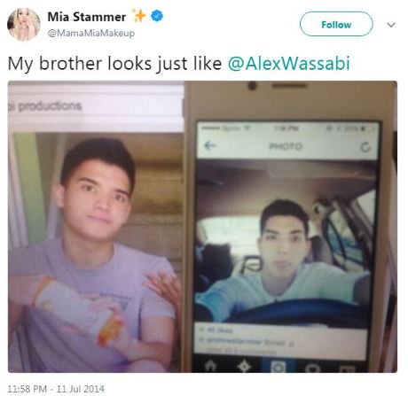 Mia Stammer compares her brother Andrew with YouTuber Alex Wassabi