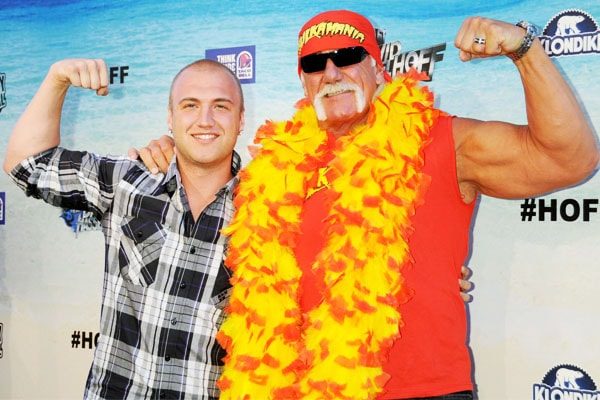 Nick Hogan and his father, Hulk Hogan.