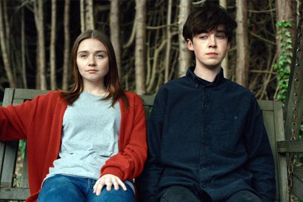 Alex lawther with fellow actress Jessica Barden
