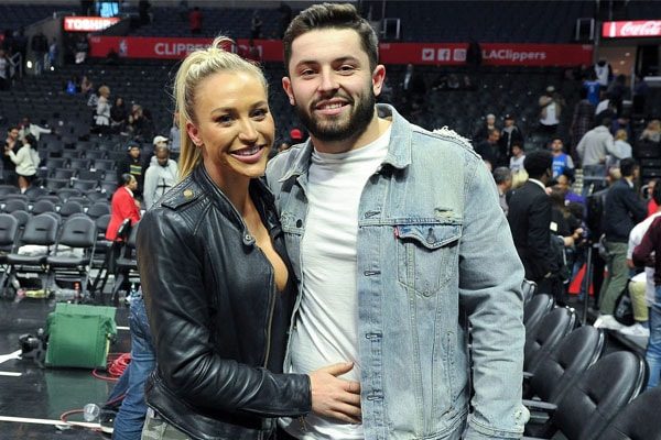  Emily Wilkinson with Baker Mayfield.