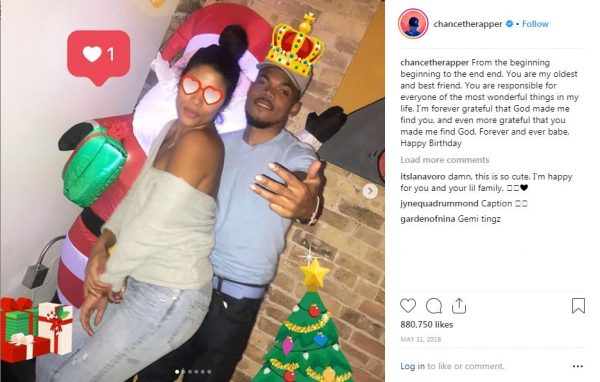 Chance the Rapper wished his girlfriend happy birthday