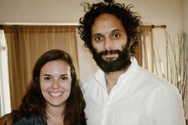 Jason Mantzoukas with wife