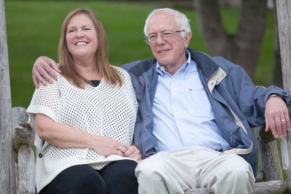 Bernie Sanders and his wife Jane O'Meara Sanders
