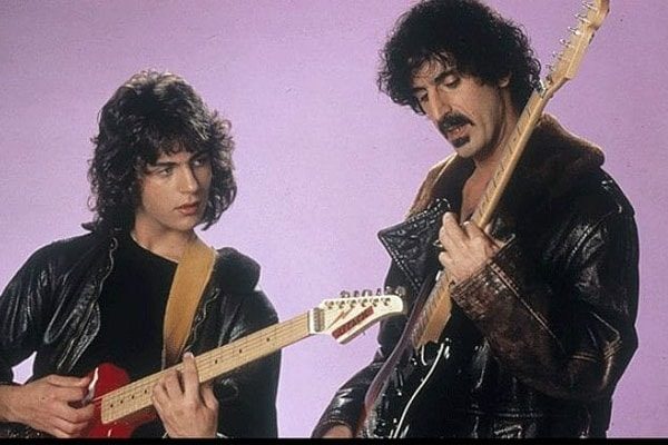 Dweezil Zappa and father Frank Zappa