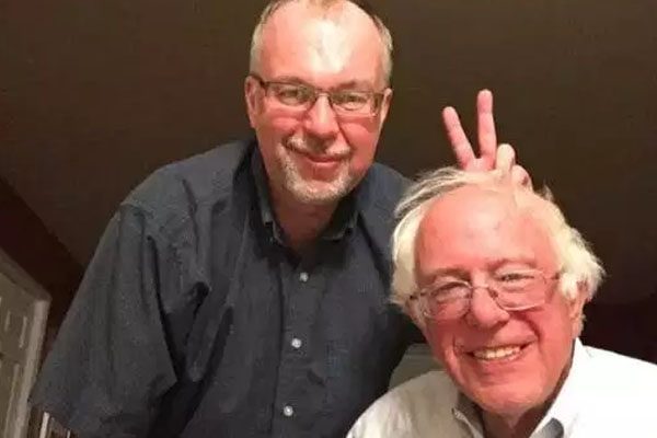 Levi Sanders with his father, Bernie Sanders