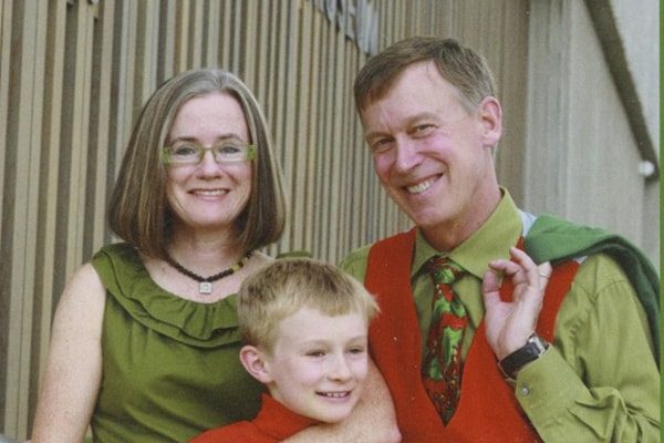 Happy family of Helen Thorpe with son Teddy and husband John